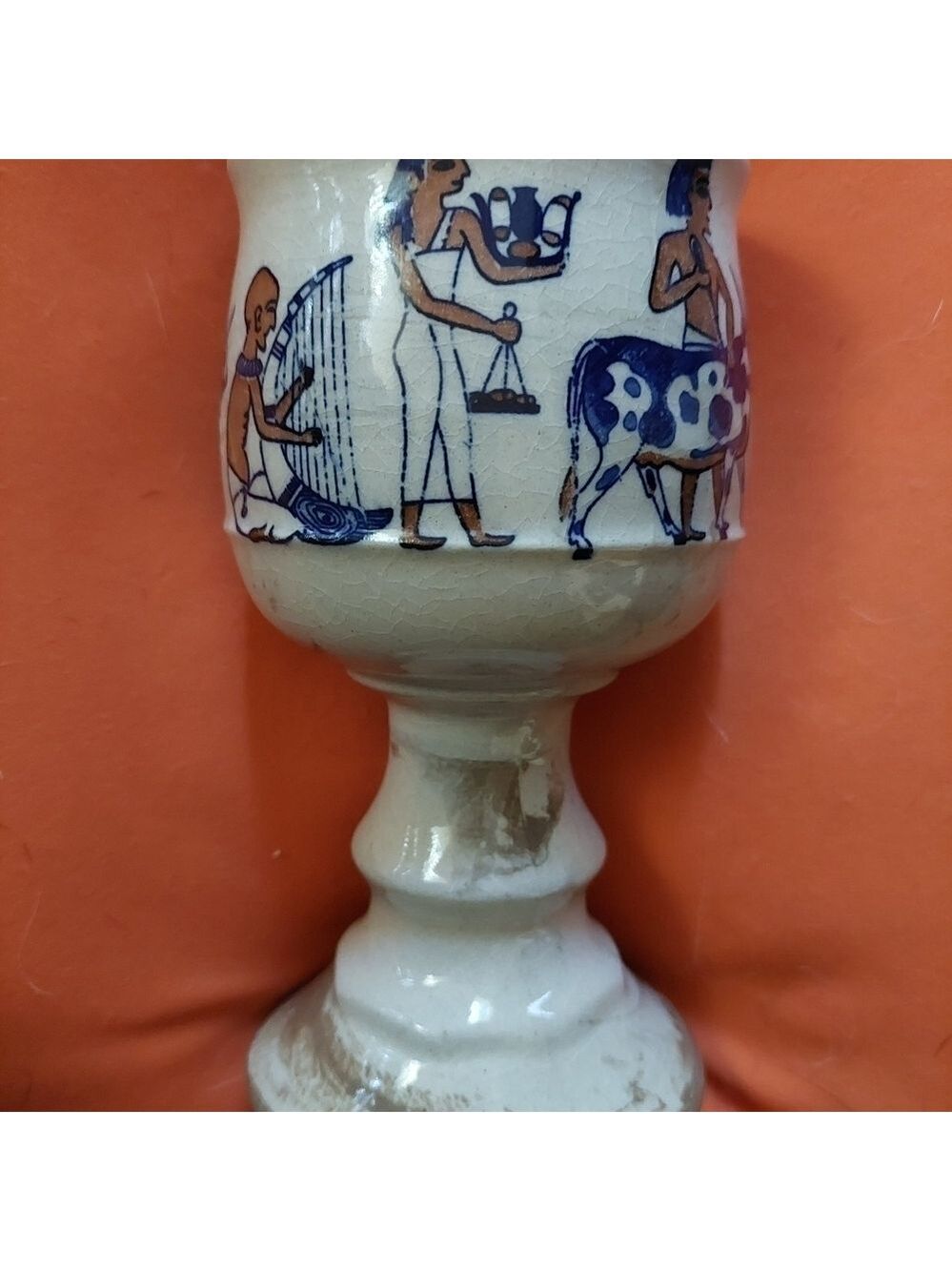 Vintage  70s Lauren Stoneware Egyptian Goblet